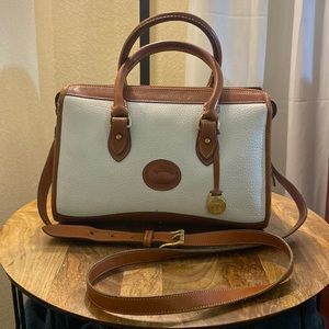 Dooney & Bourke Leather Purse, Color: White & Tan
